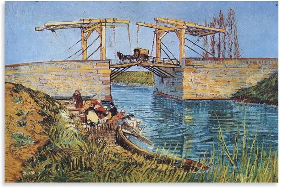 Amazon.co.jp: フィンセント・ファン・ゴッホ 絵画『アルルの跳ね橋
