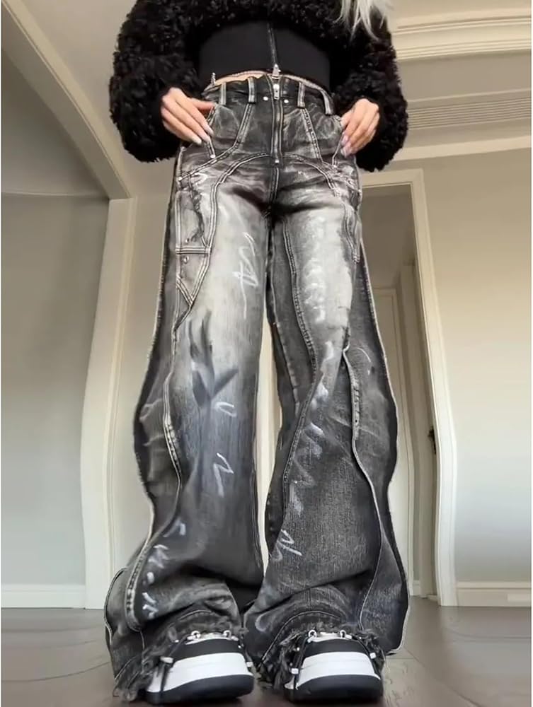 MEOKIM Men's & Women's Y2K Jeans - Retro Fashion Street Clothing
