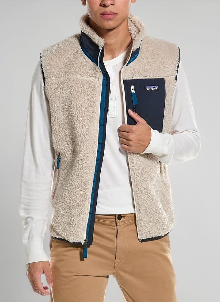 Patagonia Herren M's Classic Retro-X Vest Kurzarm Shirt, Natural