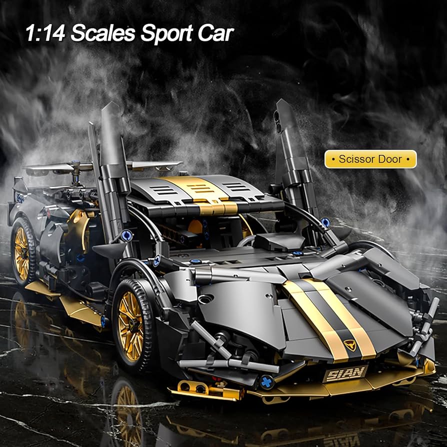 Amazon.com: PinkBee Sport Car Building Block Sets for Adults