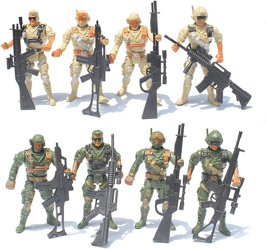 Amazon.co.jp: 8パック おもちゃの兵士プレイセット アーミーメン