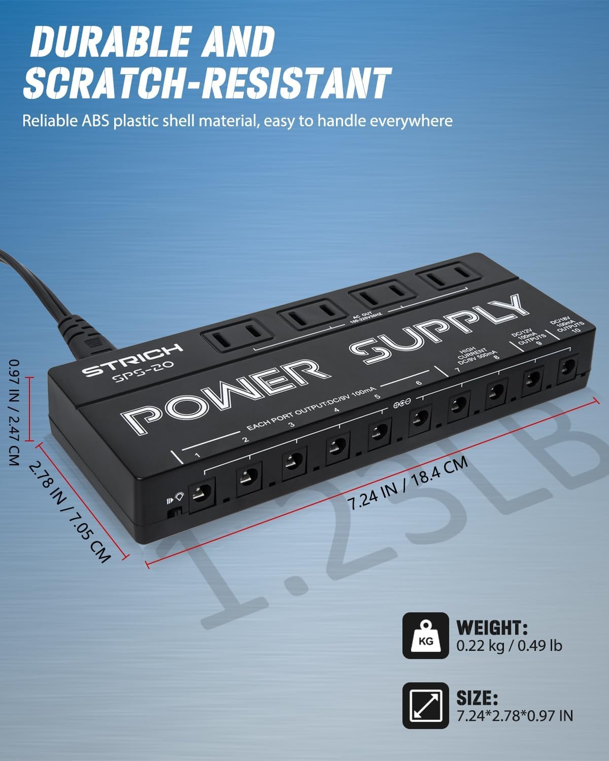 Amazon | STRICH エフェクター電源 9V/12V/18Vエフェクターボード用