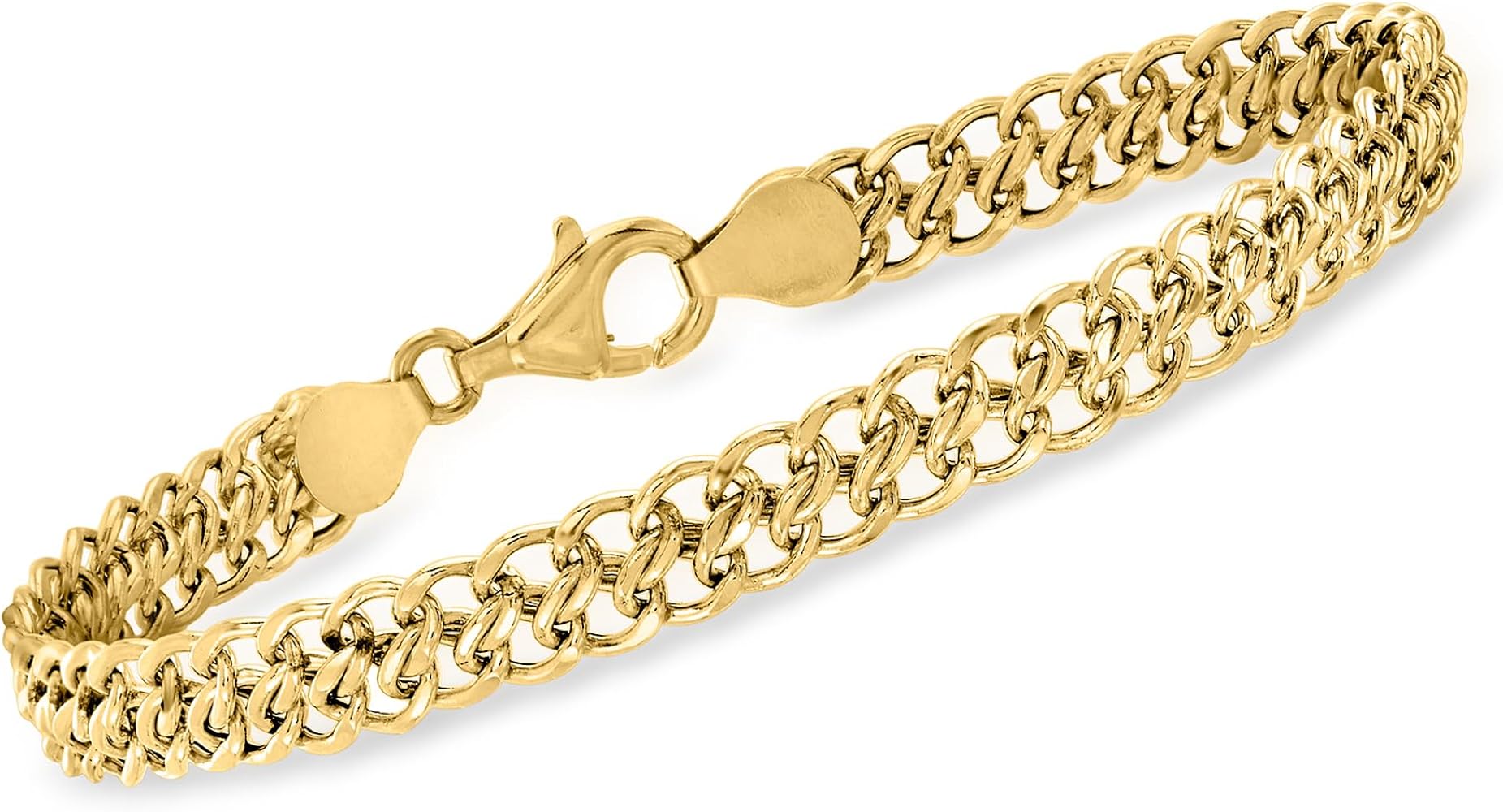 Amazon.com: Ross-Simons Italian 18kt Yellow Gold Flat-Link Chain