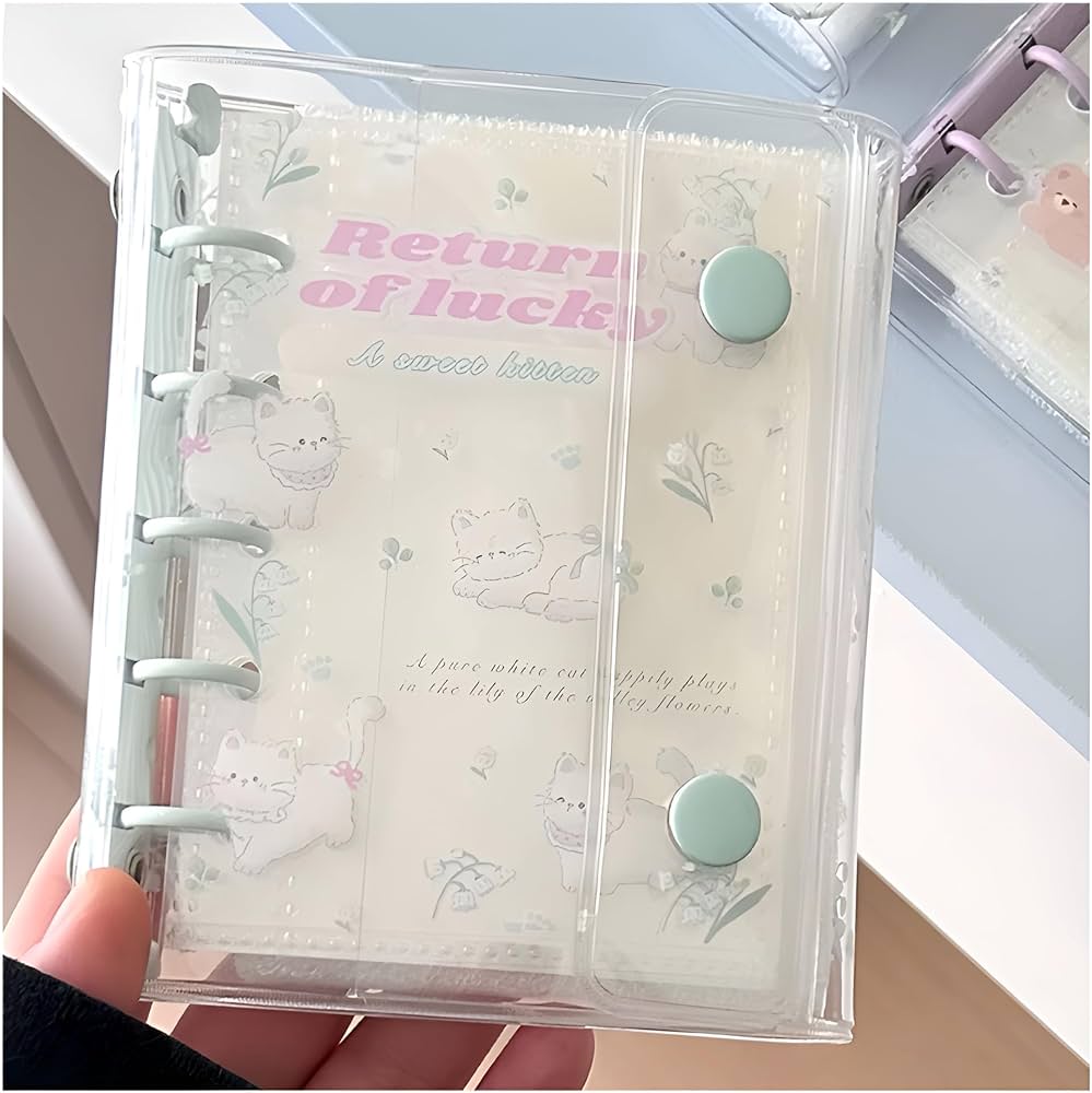 Amazon.co.jp: Yurika シール帳 透明 女の子 はがせる m5 シール手帳