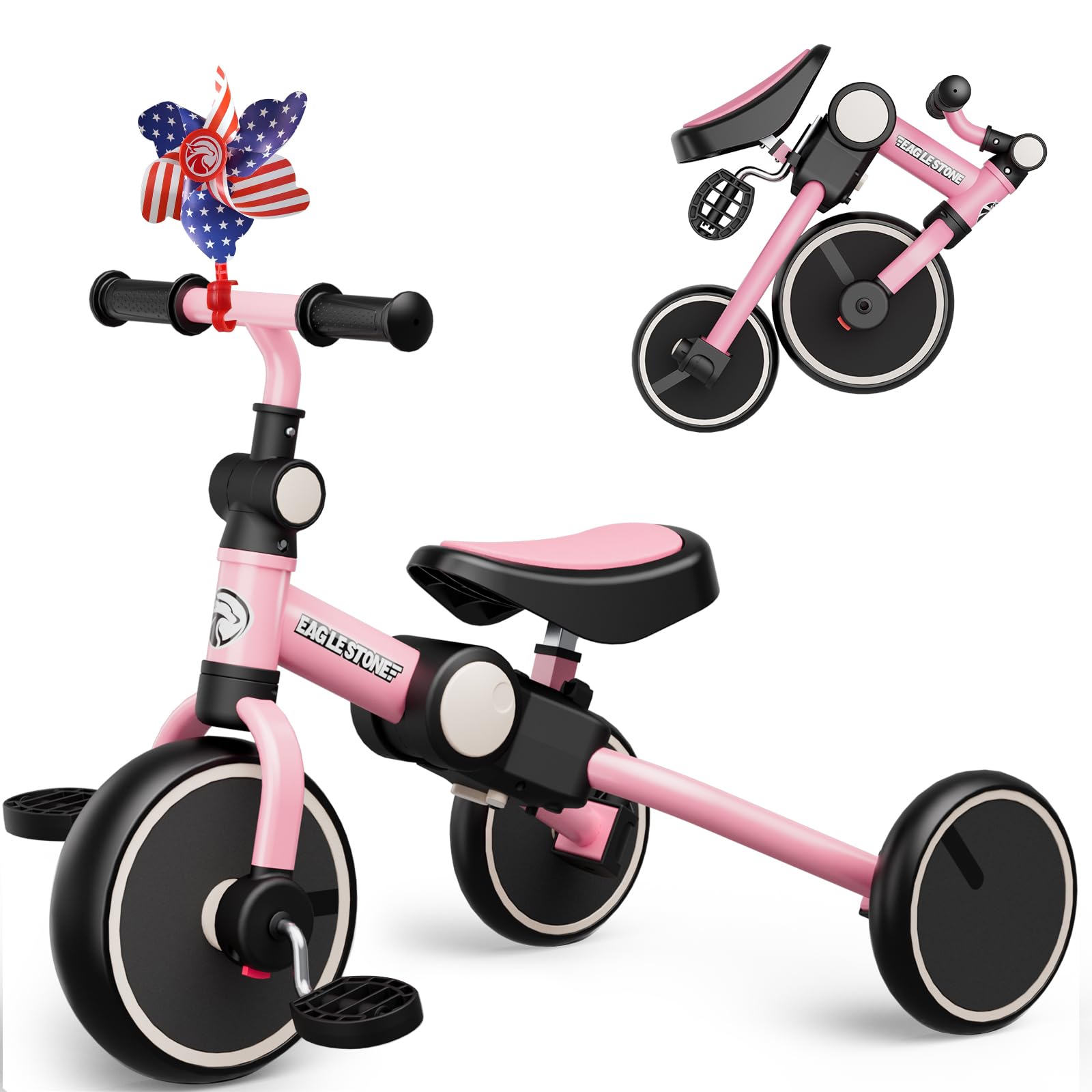 3-in-1 多機能幼児用三輪車 SL-A2 赤