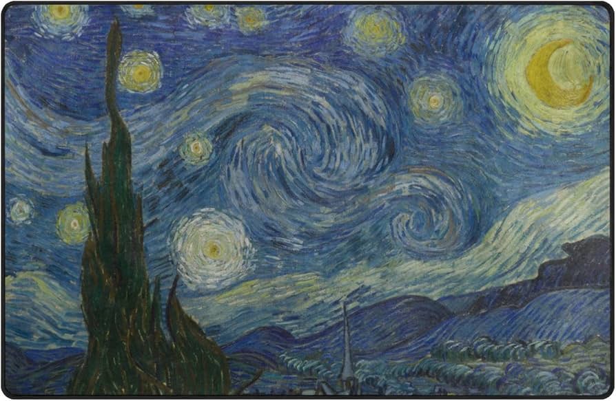 Amazon.com: Bolaz The Starry Night by Vincent Van Gogh Area Rug