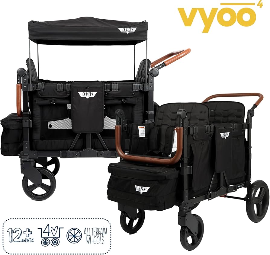 Amazon.com : Keenz VYOO Stroller Wagon with Canopy - Foldable