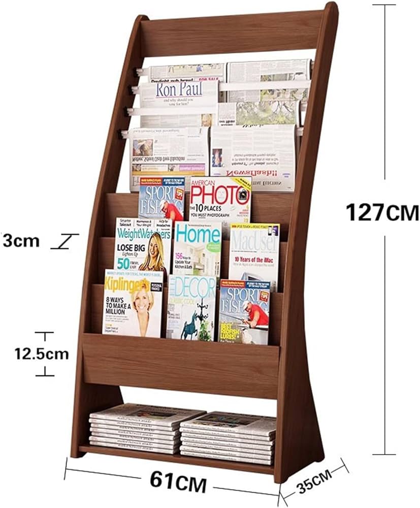 Amazon.co.jp: ツールマガジンラック 木製新聞ラックオフィスマガジン
