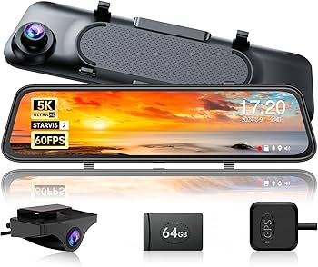 Amazon | JADO最新ドライブレコーダーミラー型 5K解像度 12インチ リア