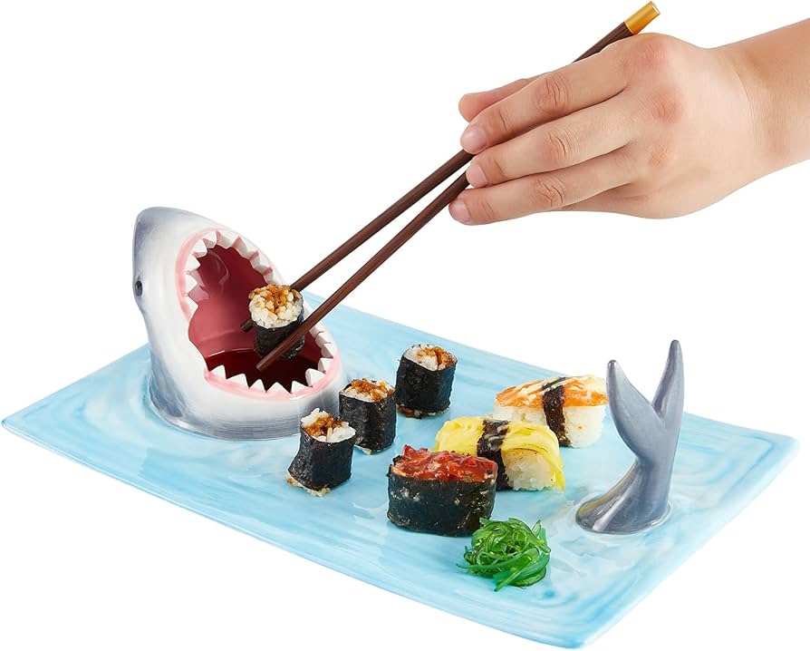Amazon.com | EXLIPO Shark Plates, Upgraded 3-in-1 Shark Sushi