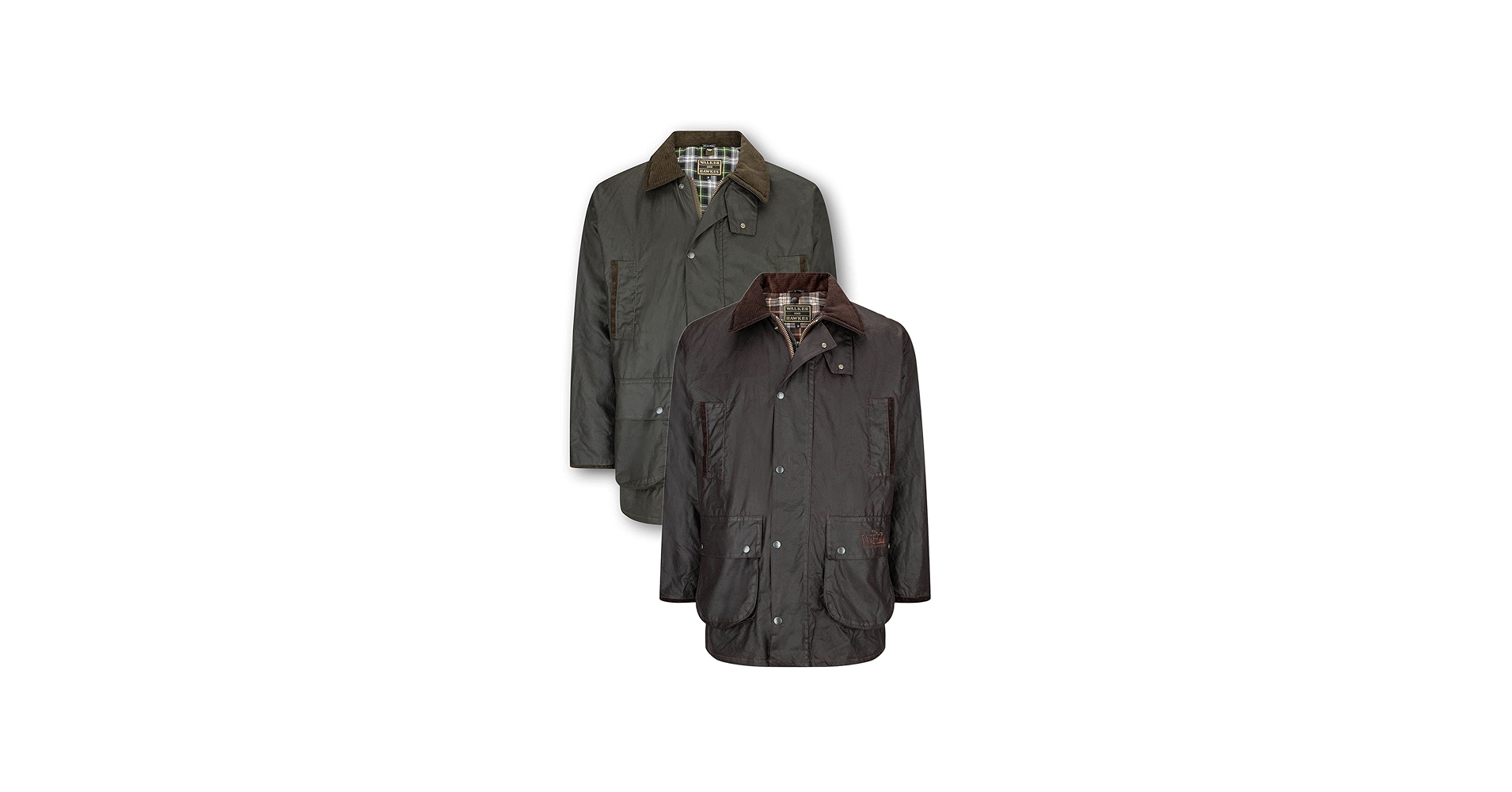 Walker and Hawkes Men's Wax 3-in-1 Greendale Jacket, Olive - Small