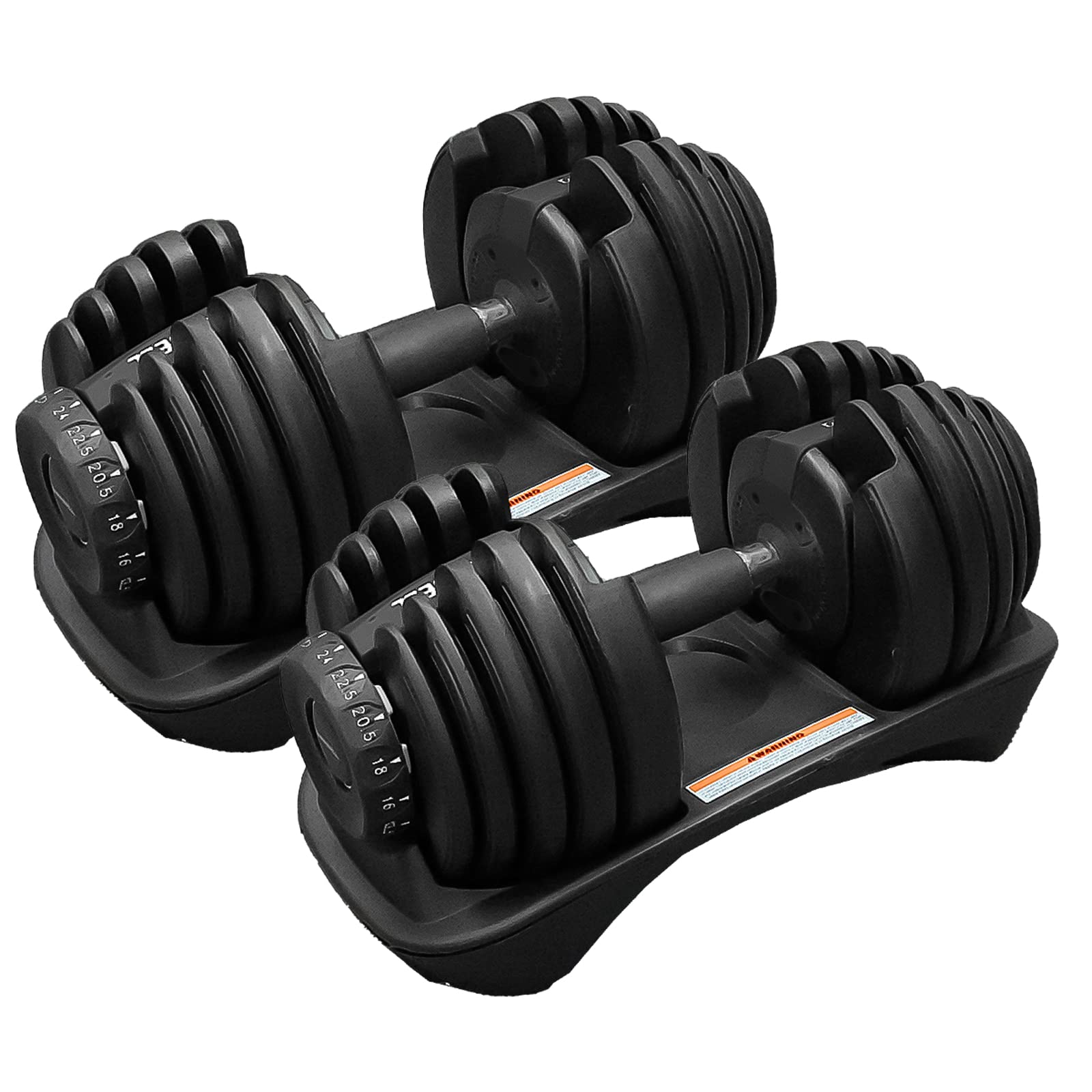 ②◇2個セット 可変式ダンベル ダイヤル調整2.5Kg〜24Kg Creer可変式