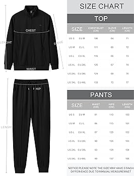 MoFiz Men's Tracksuit Set 2 Piece Outfit Sweatsuit Long Sleeve
