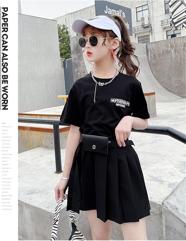 Amazon | [YIMING] 子供服 女の子 セットアップ 半袖tシャツ 可愛い