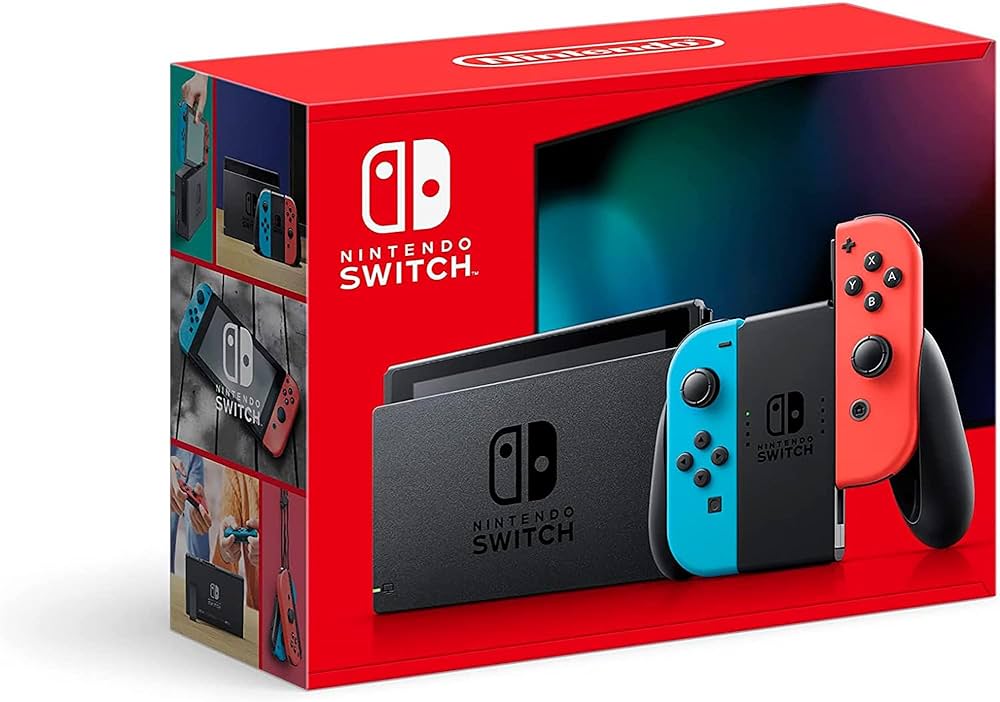 Amazon.com: Nintendo Switch with Neon Blue and Neon Red Joy-Con