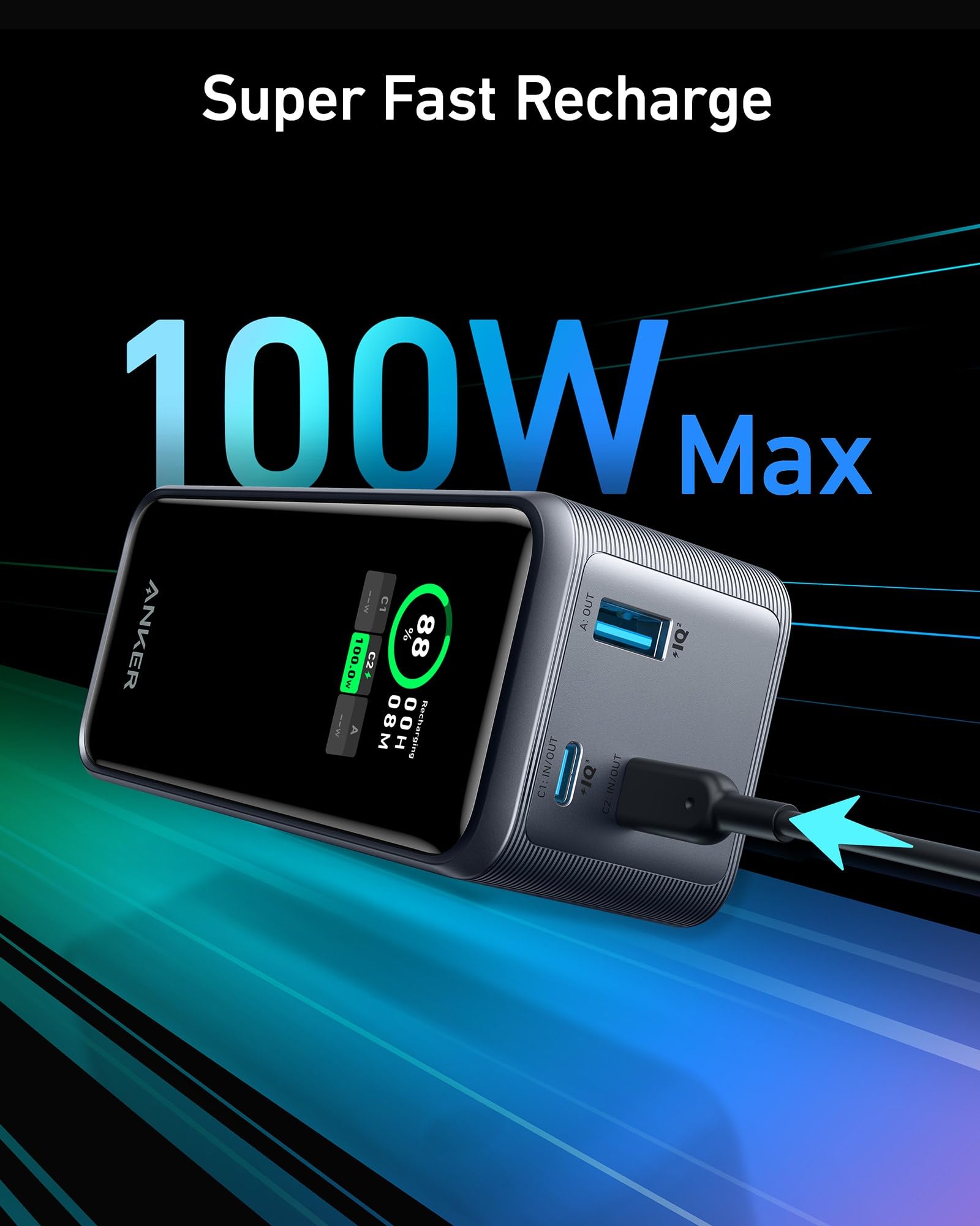 Amazon.com: Anker Prime Power Bank, 20,000mAh 200W Portable Laptop