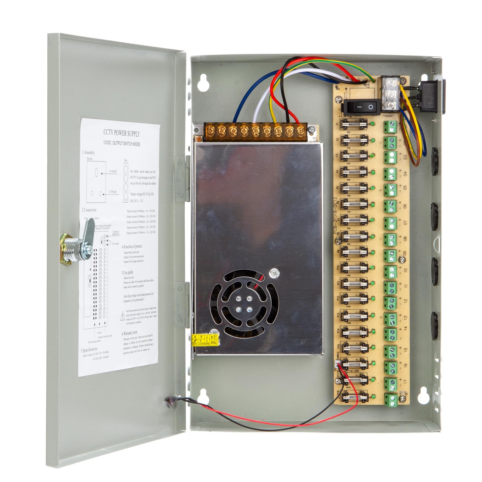 Amazon.com: Xenocam 18 Channel Port 12V DC 20 Amp Amper with Glass