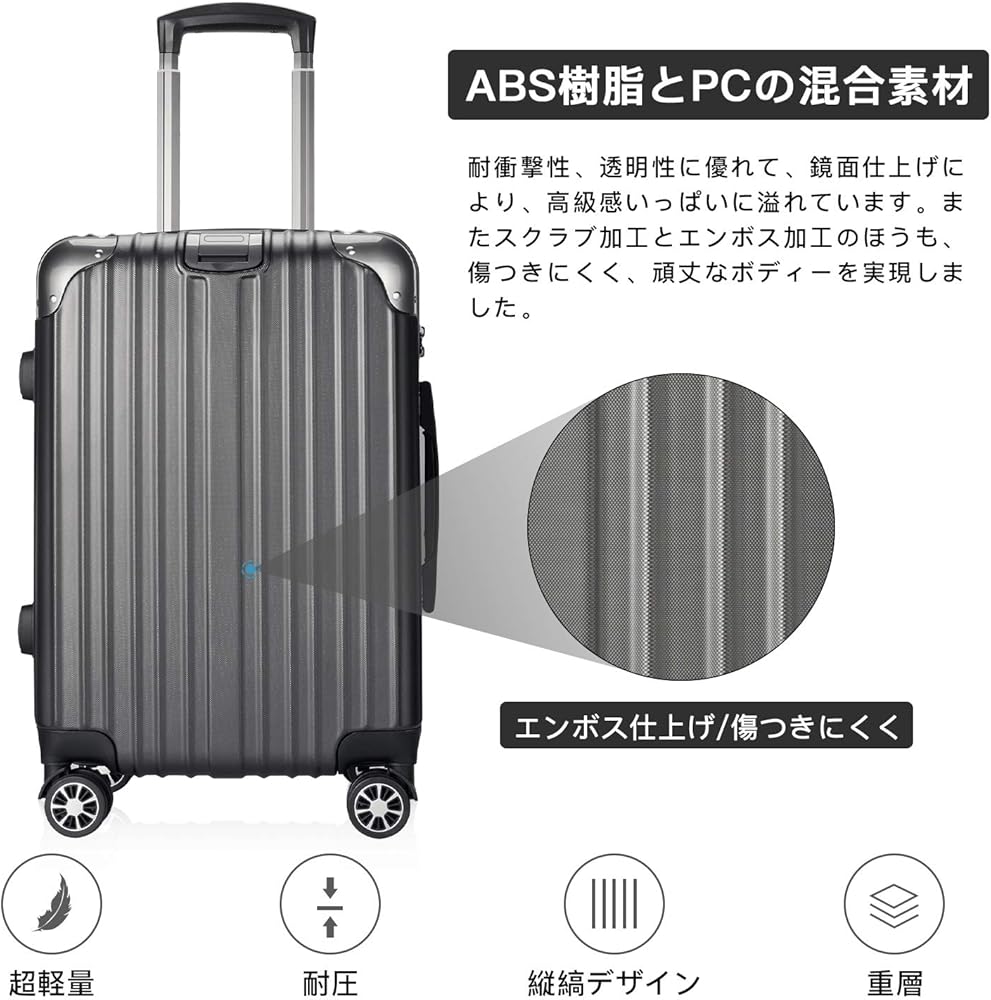 Amazon.co.jp: [VARNIC] スーツケース キャリーバッグ キャリーケース