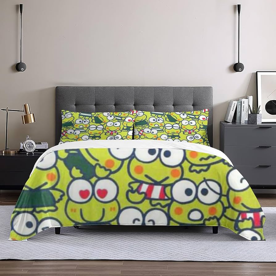 Amazon｜けろけろけろっぴ 布団カバー ダブル 3点セット 寝具セット