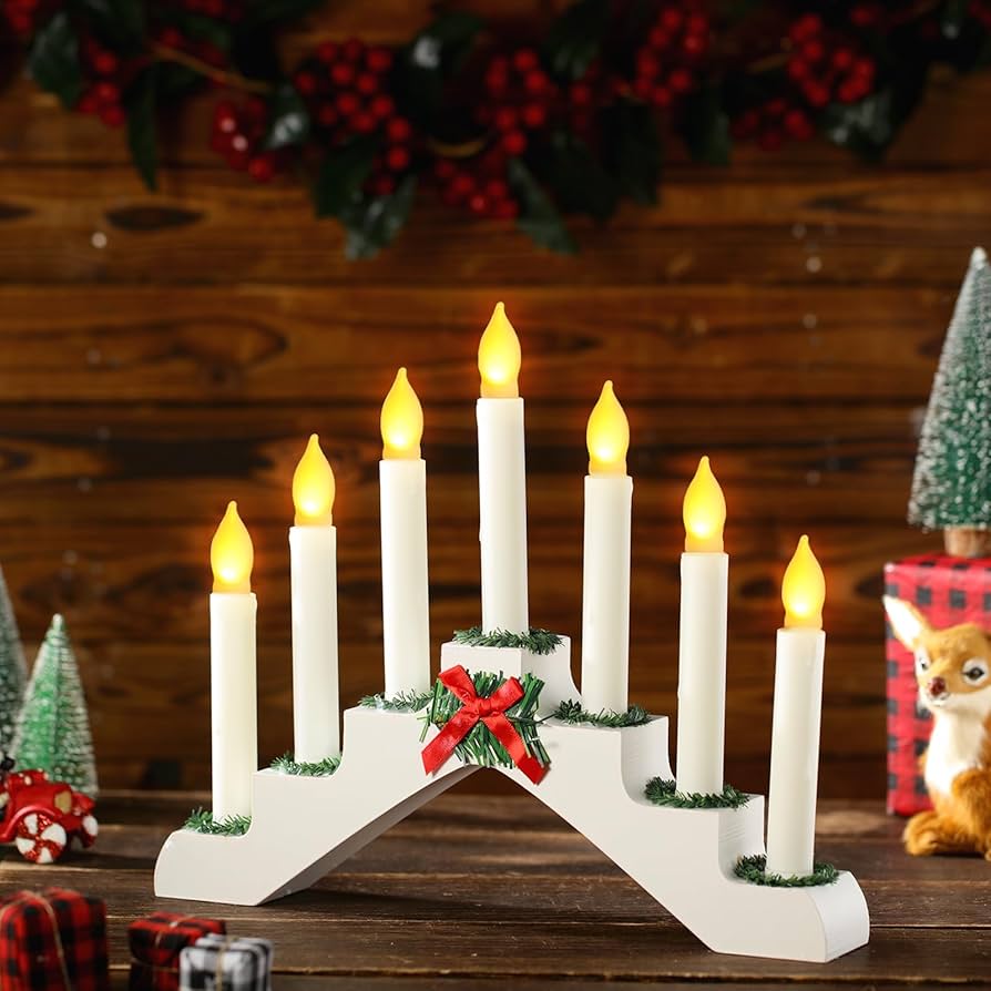 Amazon.co.jp: Bokon クリスマススウェーデン燭台木製ブリッジ