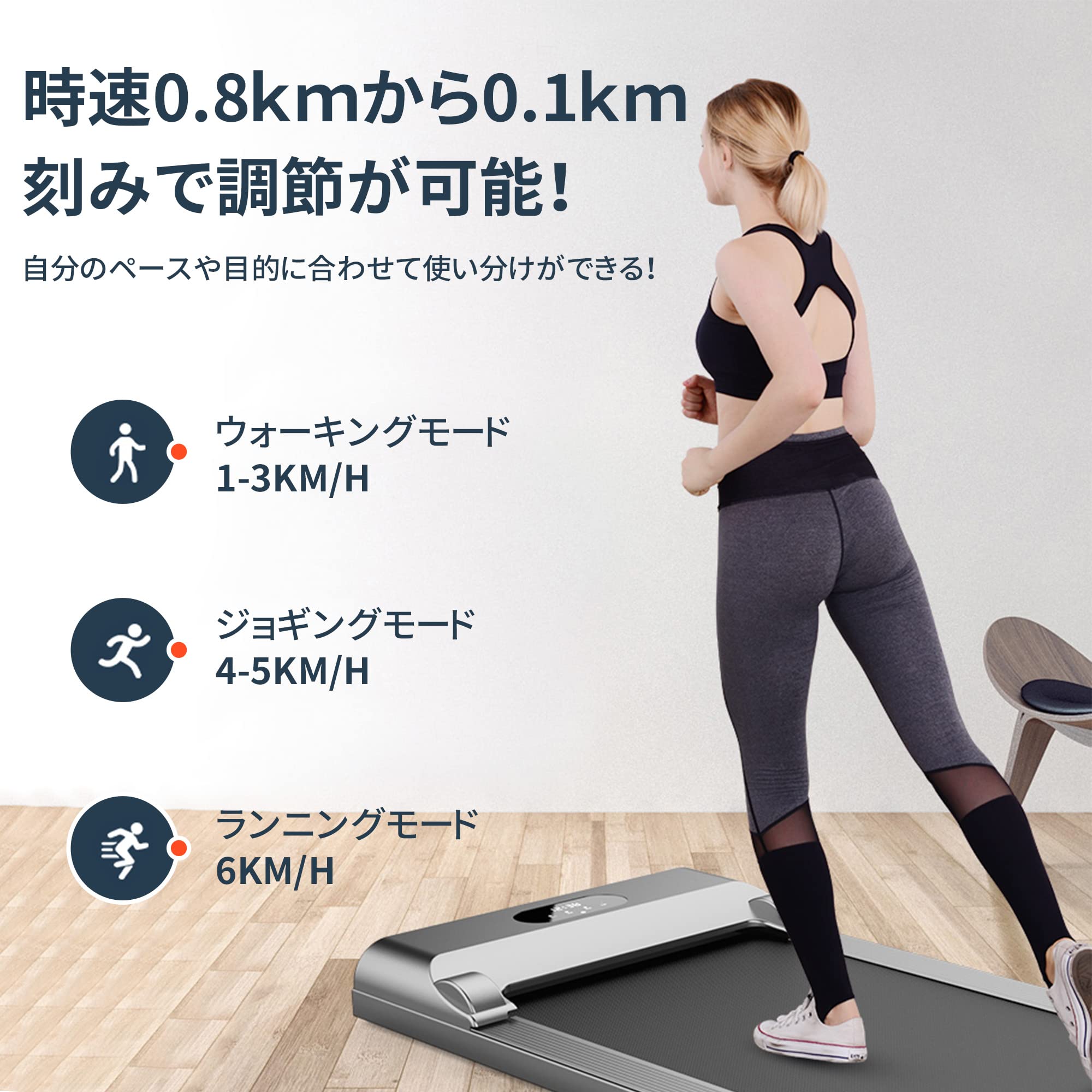 Amazon | Yumcute ルームランナー 家庭用 ランニングマシン 机の下