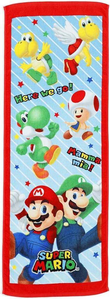 Amazon｜丸眞 バスタオル 子供用 マリオ 任天堂 スーパーマリオ