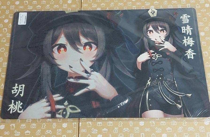 Amazon.co.jp: 原神 げんしん 胡桃 フータオ プレイマット ラバー