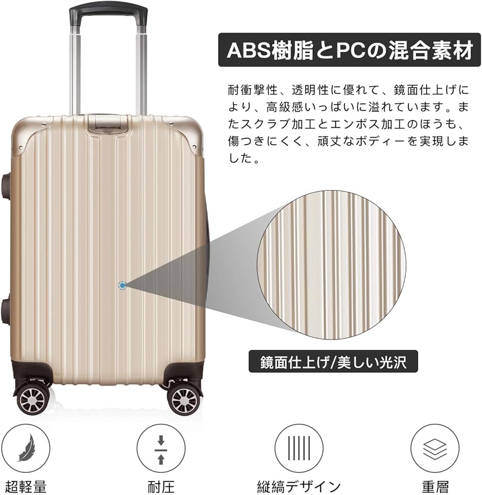 Amazon.co.jp: [VARNIC] スーツケース キャリーバッグ キャリーケース