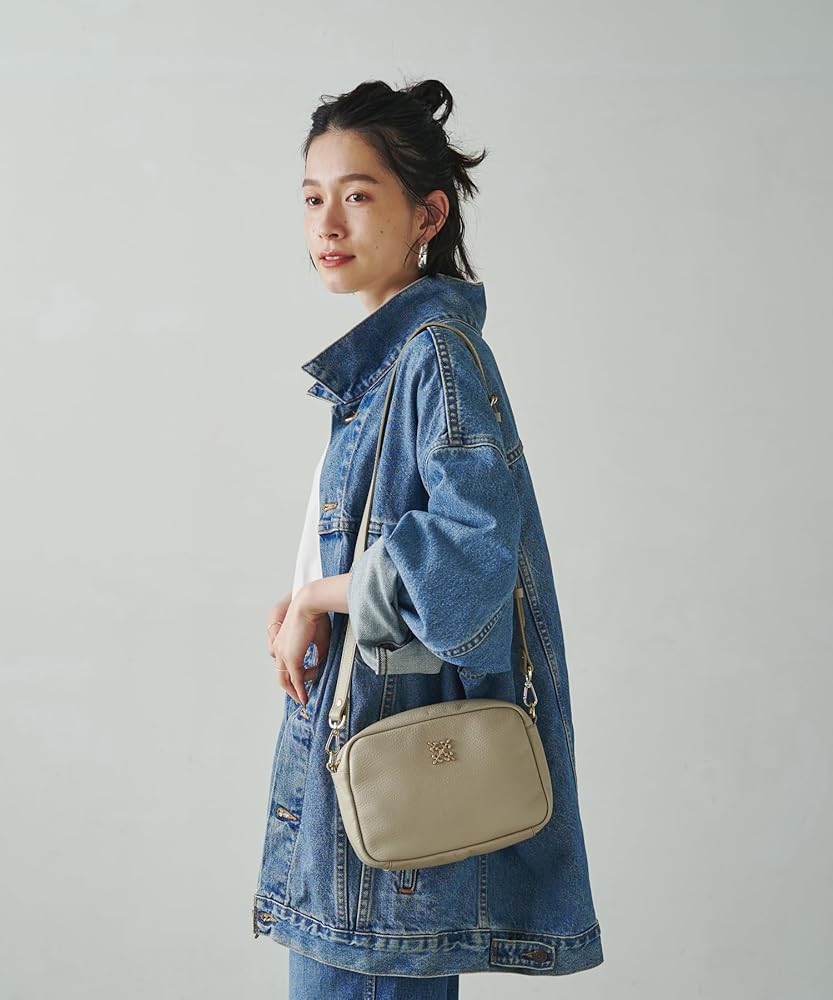 Amazon | [ラシット] モノグラムプレート レザー2wayショルダーバッグ