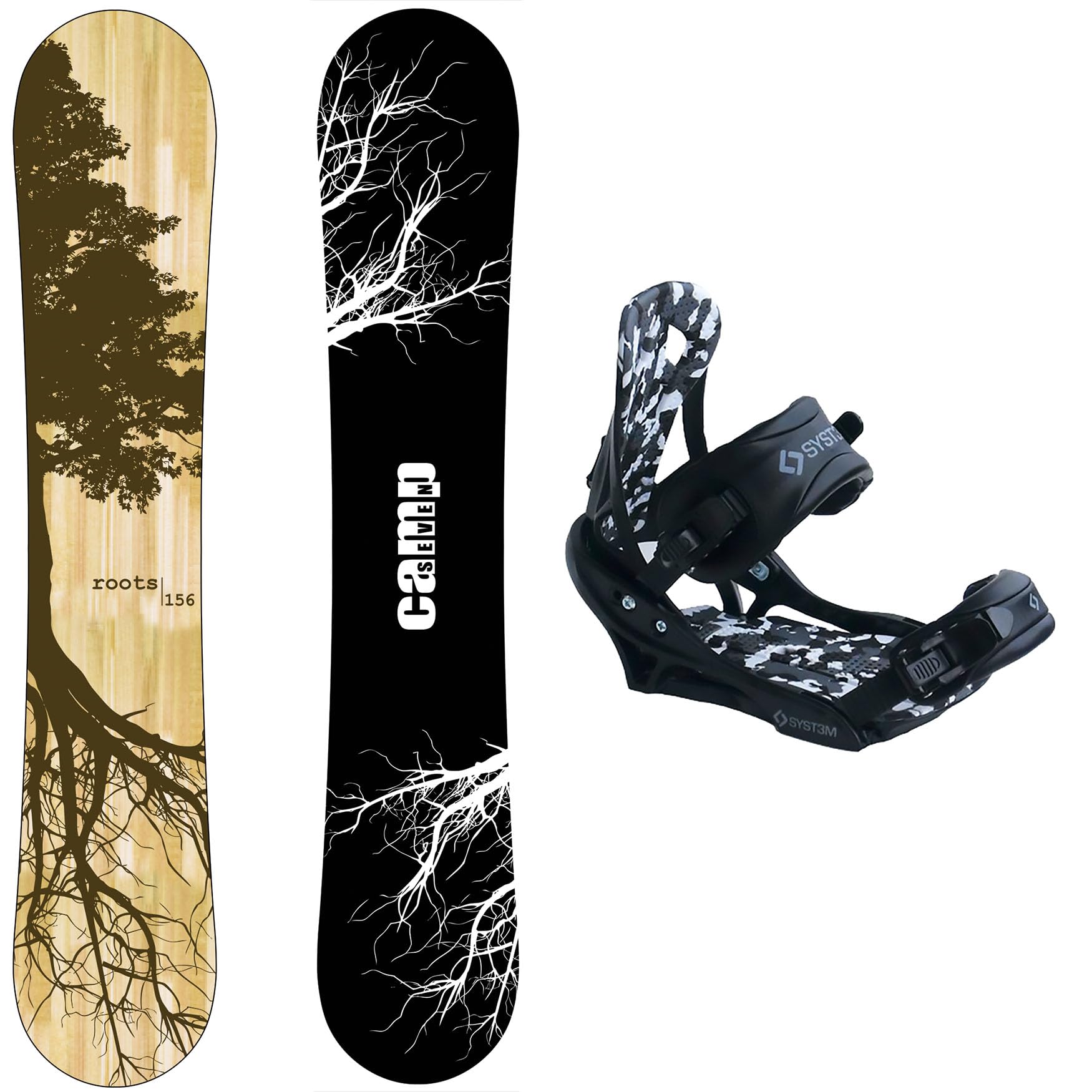 Amazon.com : New Camp Seven Roots CRC Snowboard +APX Bindings