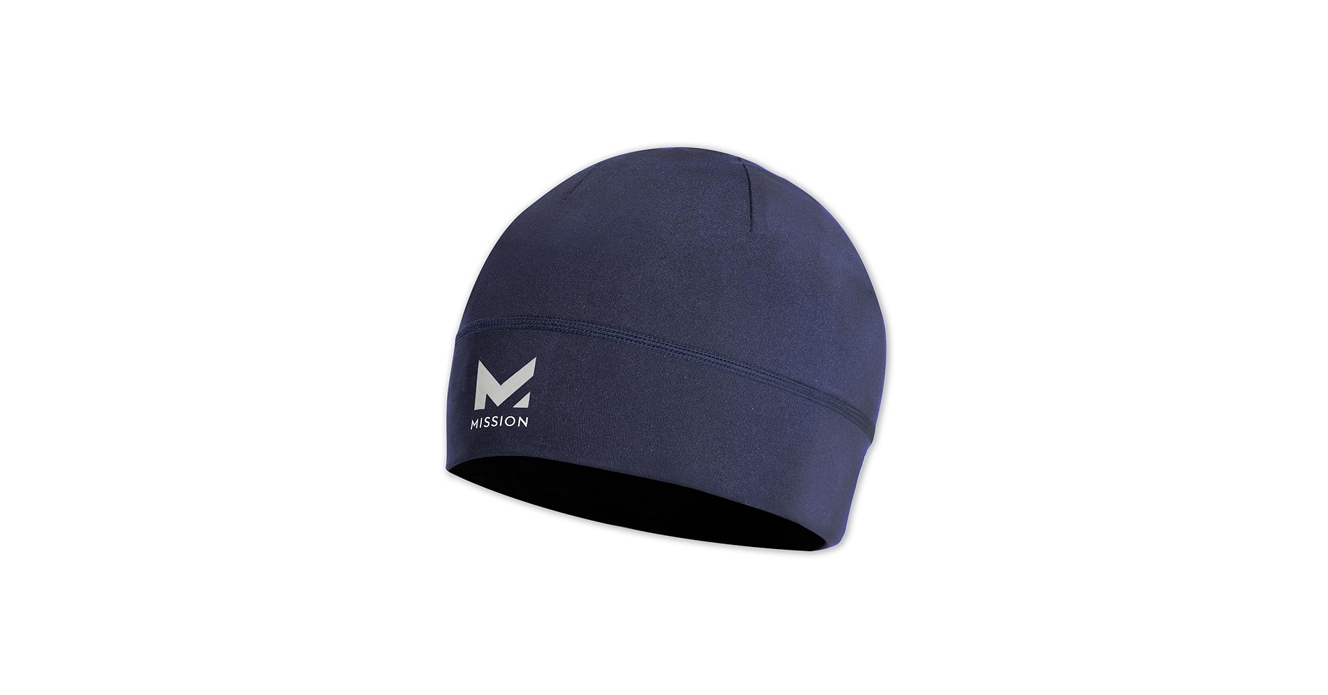 MISSION Performance Jersey Beanie, Navy - Lightweight & Breathable
