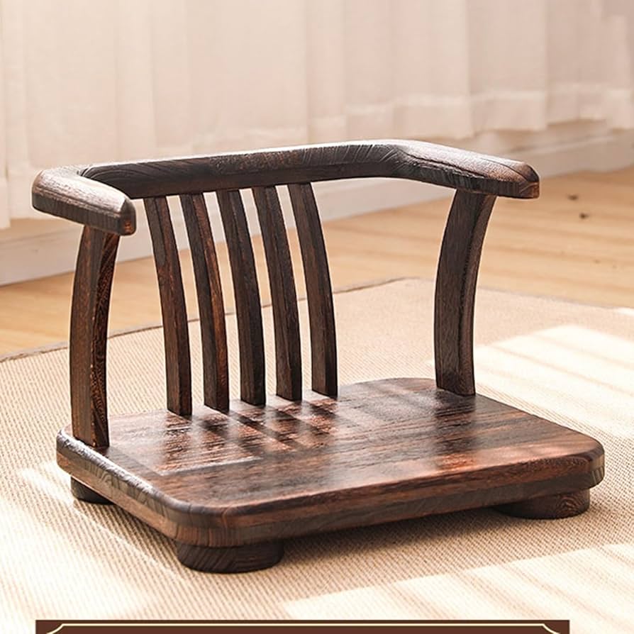 Amazon｜和座椅子 木製 フロアチェア 畳椅子 曲木 お座敷 一人掛け 木