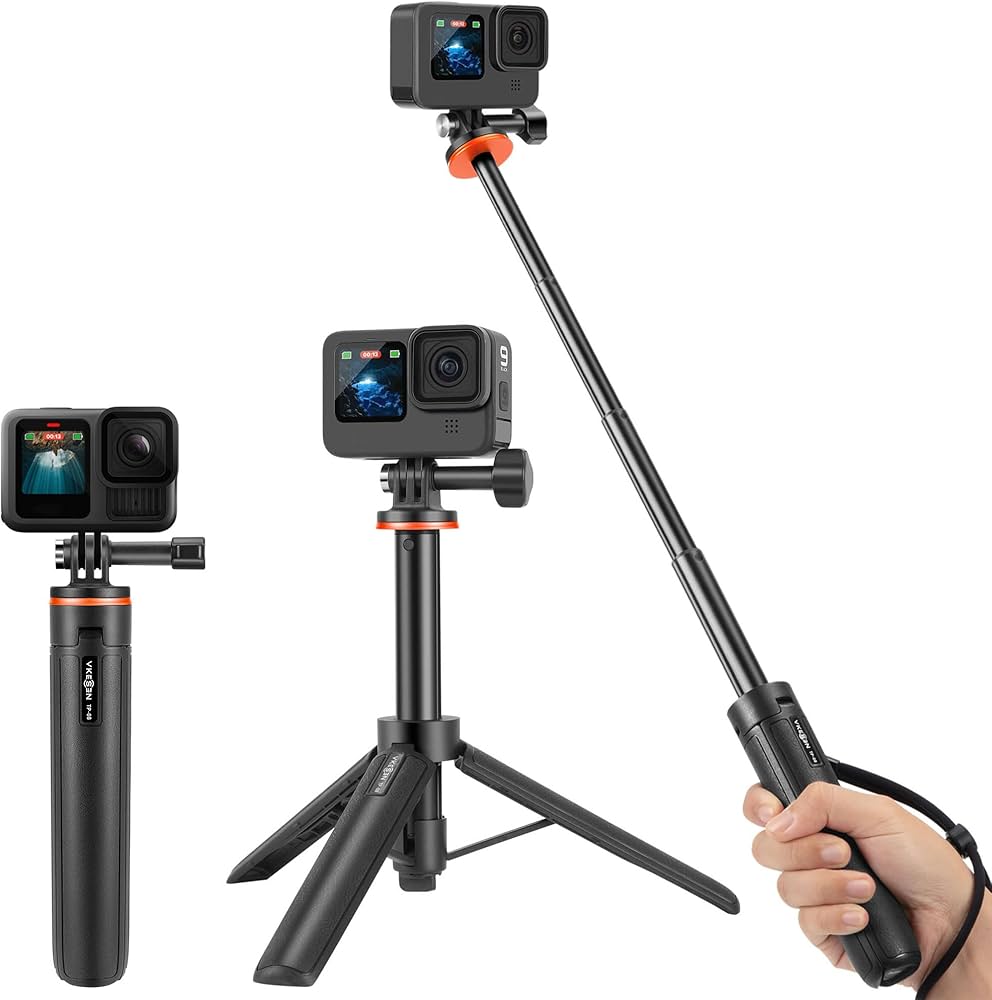 Amazon | GoPro用 三脚/自撮り棒/一脚兼用 51cm延長ポール/セルカ棒