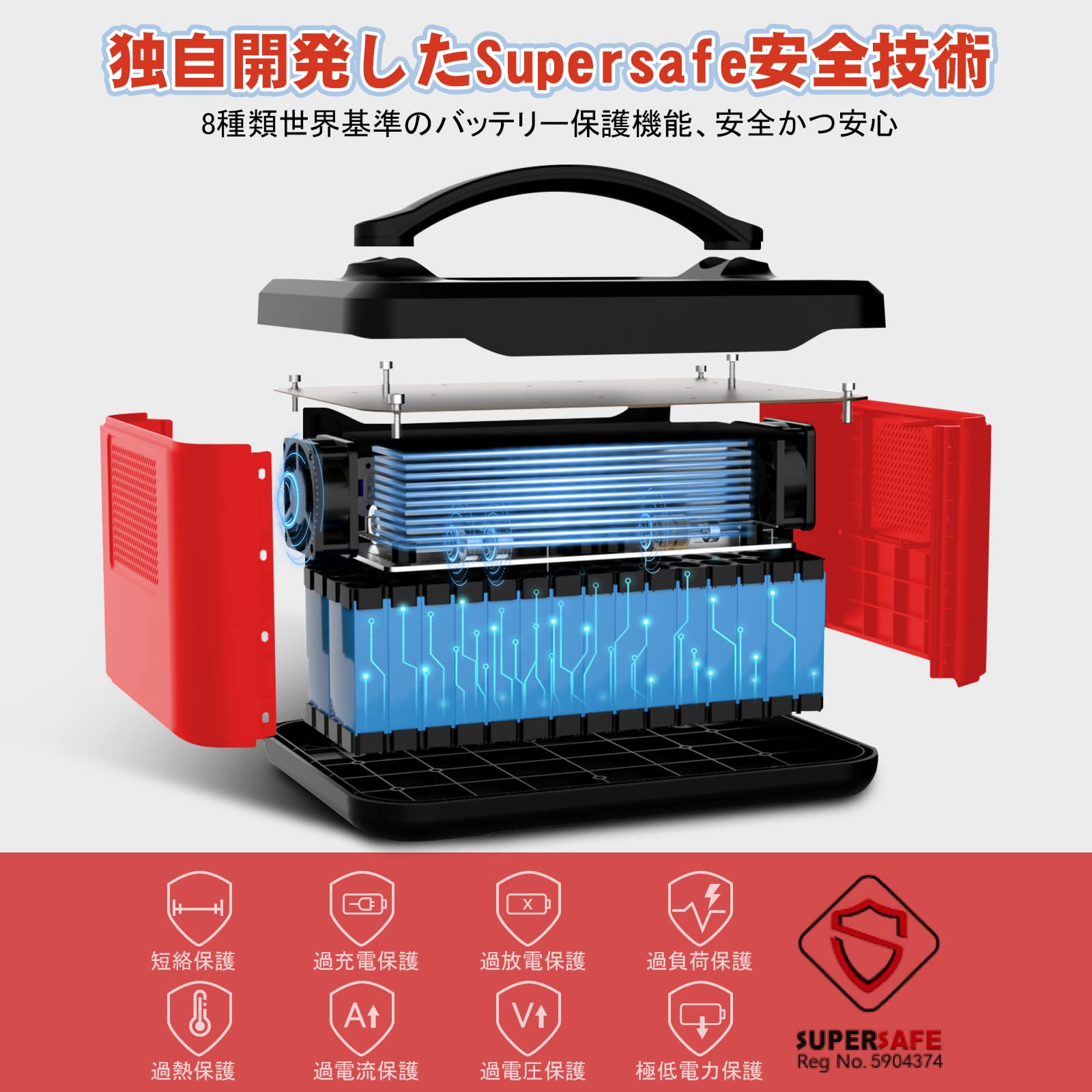 Amazon.co.jp: GOOLOO ポータブル電源 大容量 626.4Wh/174000mAh 非常