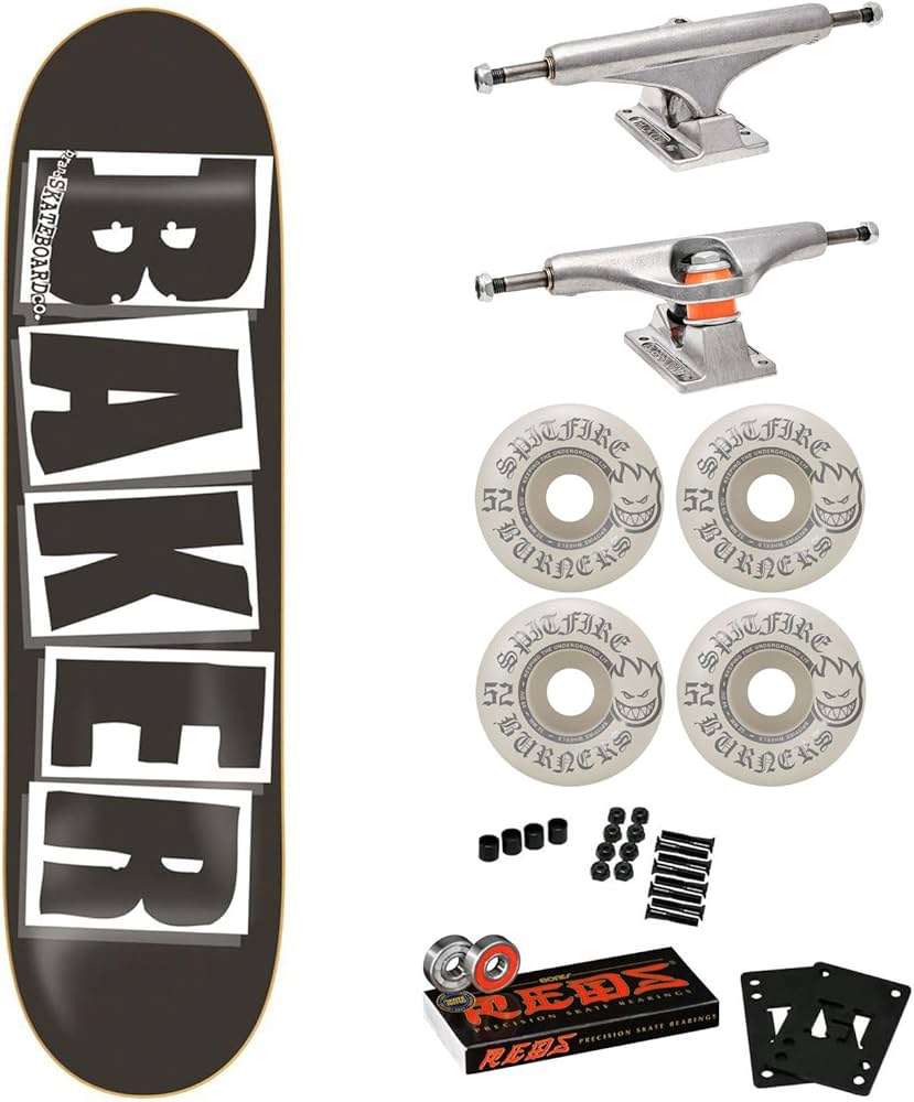 Amazon.com : Baker Skateboard Complete Logo Black/White 8.0