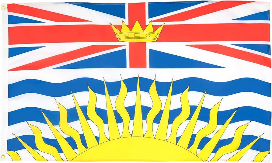 AZ FLAG - British Columbia Flag - 150x90 Cm - 100D Polyester