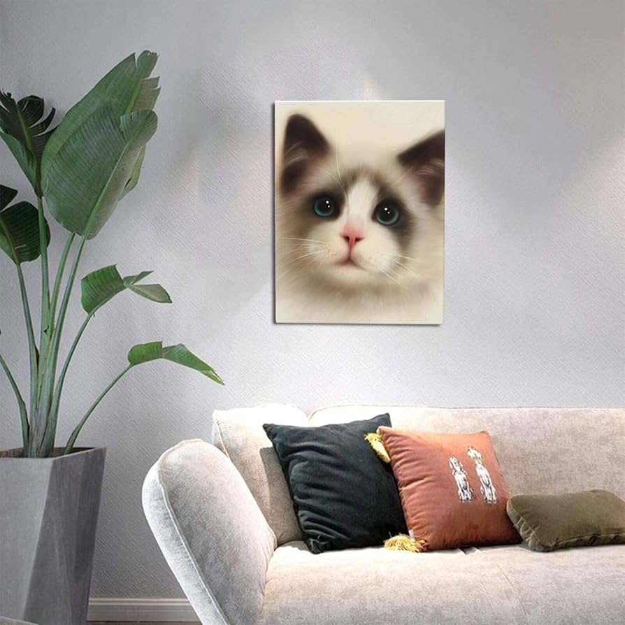 Amazon.co.jp: かわいい ラグドール猫 壁掛け 壁の絵 インテリア