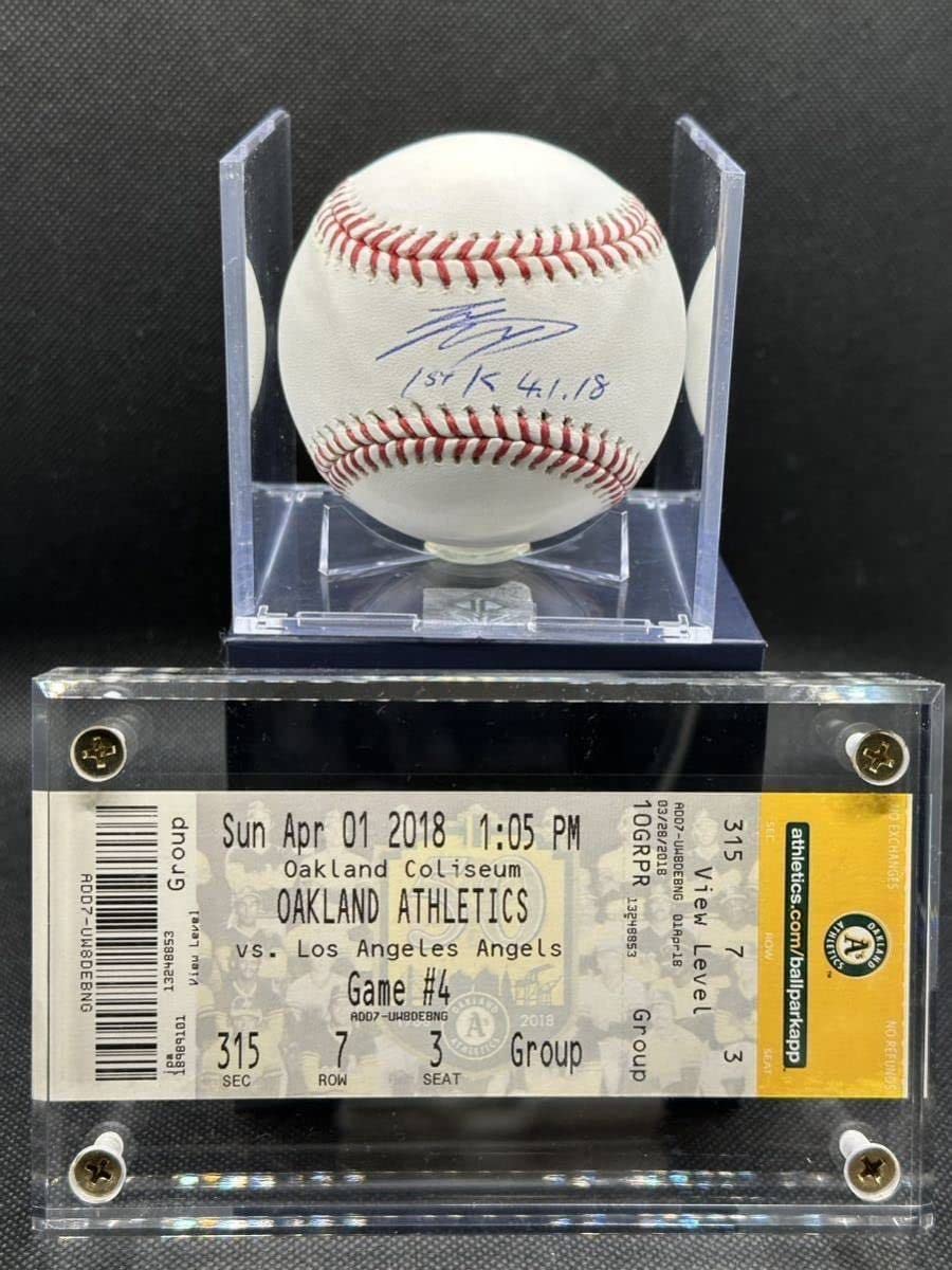 Amazon.co.jp: 超激レア大谷翔平MLB初奪三振記念直筆サインボール＋