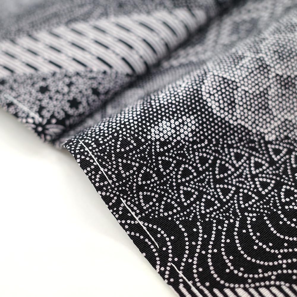 Amazon | 江戸小紋 訪問着 袷 着物 伝統工芸士 染谷梅治 作家物 黒 菊