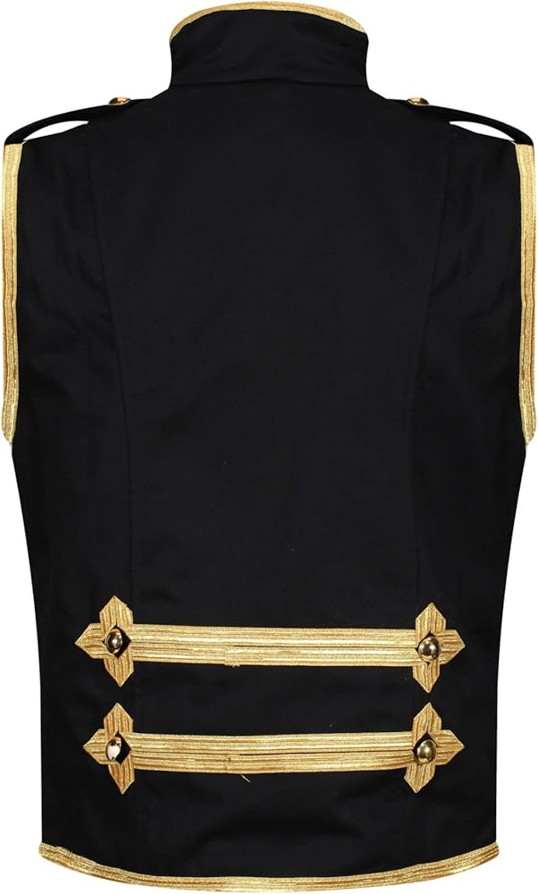 Ro Rox Sleeveless Marching Band Parade Military Jacket