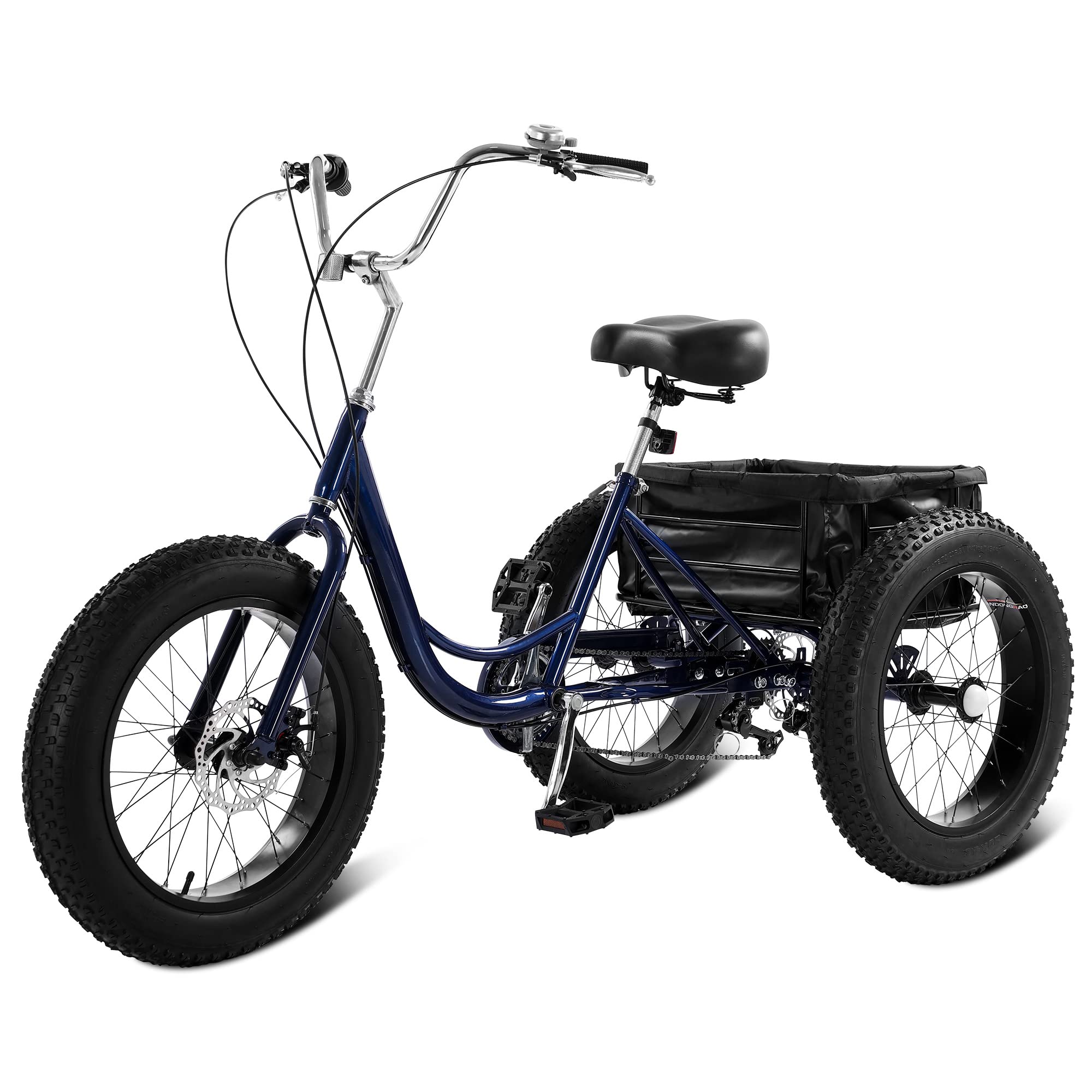 Amazon | Prapark 20インチ ファットタイヤ 大人用三輪車 - 7速 3輪