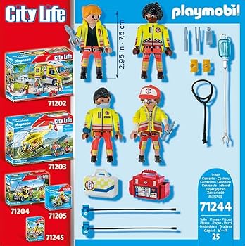Playmobil 71244 City Life Tıbbi Ekip, Playmobil tıbbi oyuncak