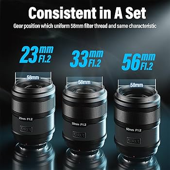 Amazon.com : SIRUI Sniper Autofocus Lens Set, 23mm, 33mm, 56mm, F1