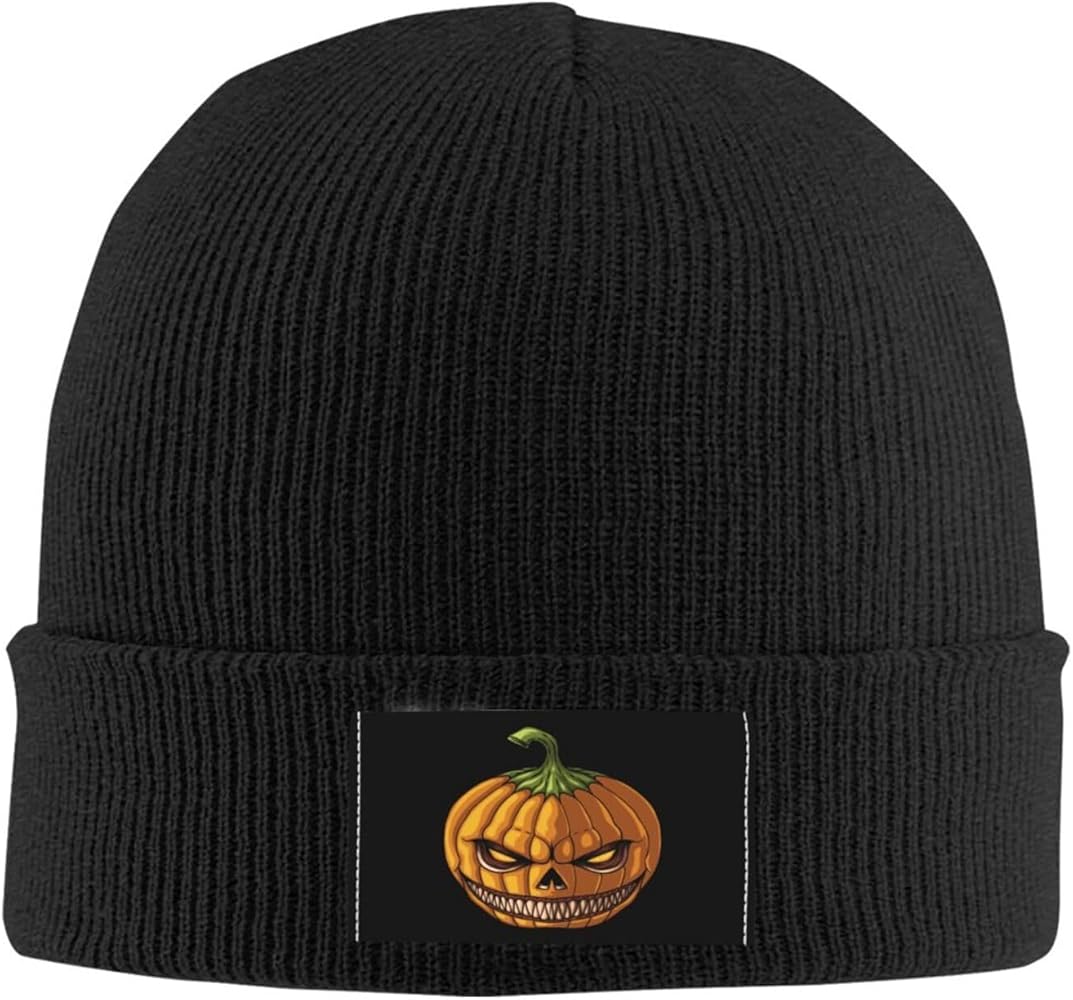 Amazon.com: Halloween Pumpkin Evil Smile Beanie Hat for Men Women