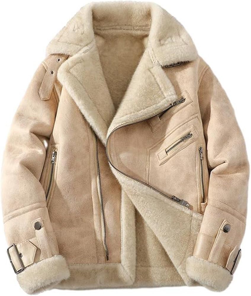 Amazon | [Taopagii] ムートンジャケット B-3 防寒 裏フリース