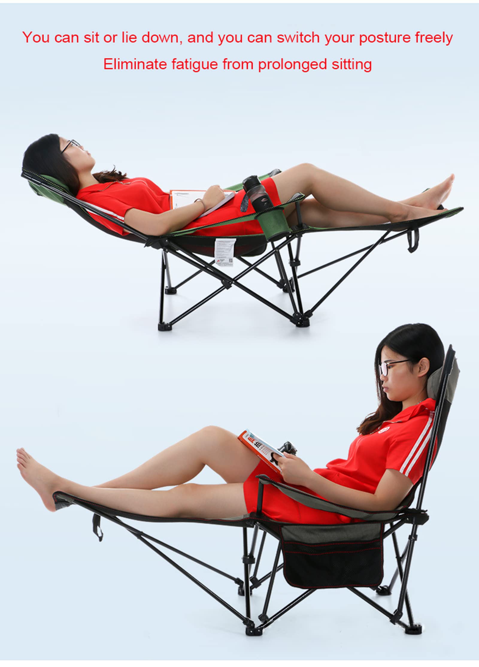 Amazon.co.jp: アームチェア、屋外折りたたみポータブルリクライニング