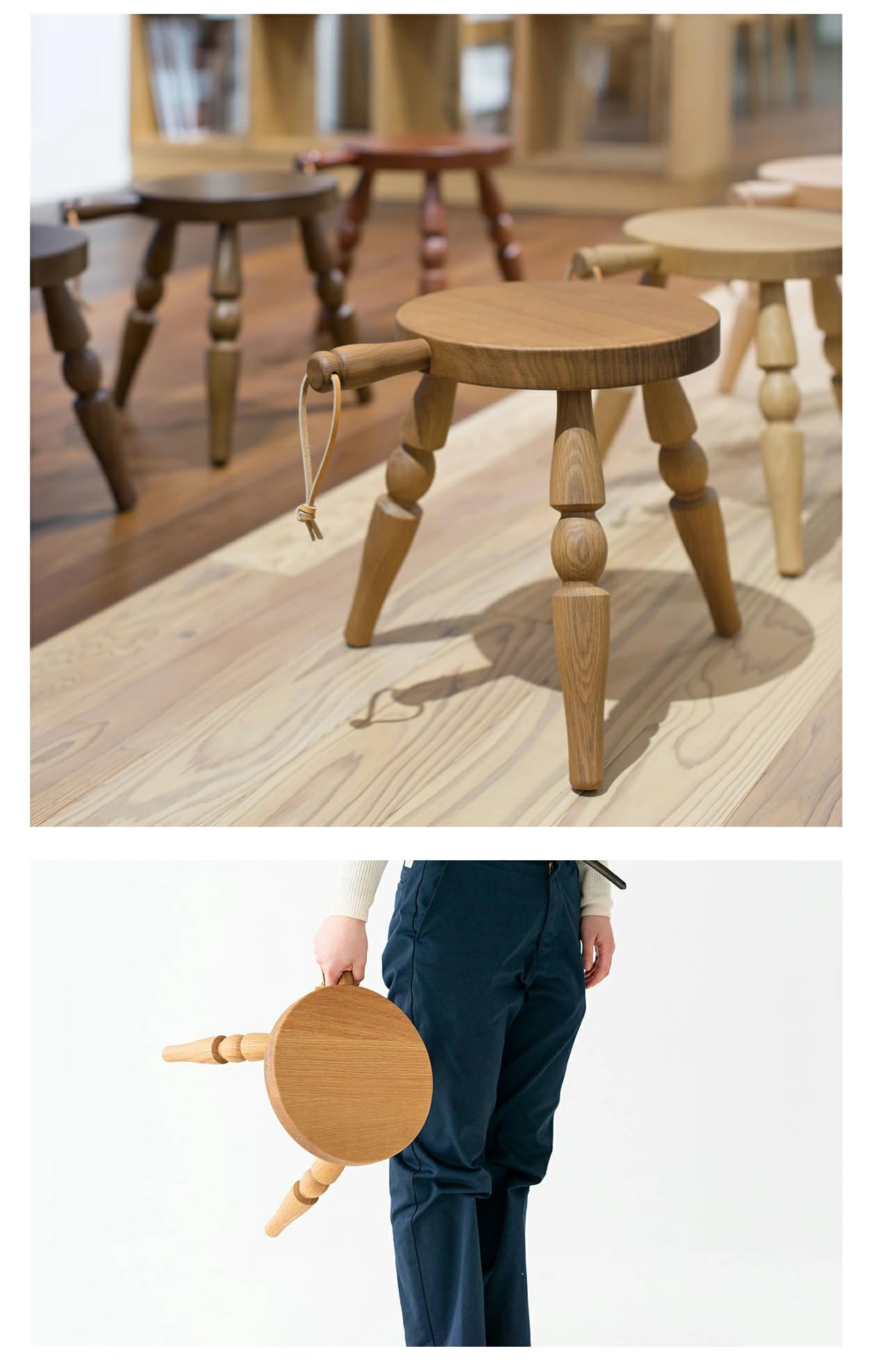 Amazon｜飛騨産業 ミルクスツール Milk stool/スツール いす 椅子 木製
