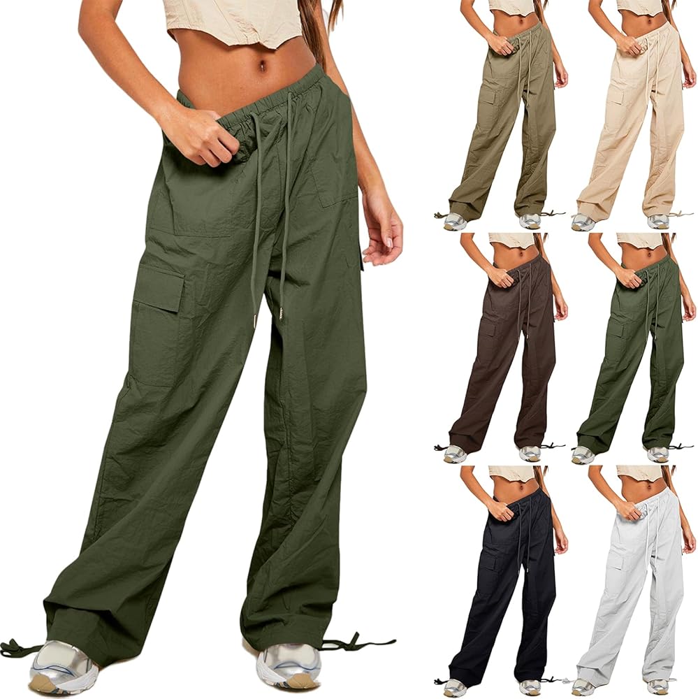 Amazon.com: Women Parachute Pants Plus Size Cargo Pants Y2K