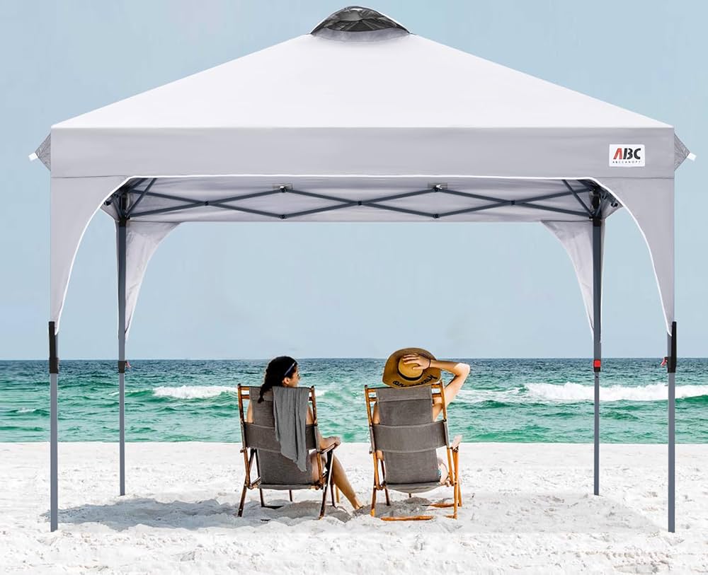 Amazon | ABCCANOPY タープテント ワンタッチ 3段階調節 ベンチ