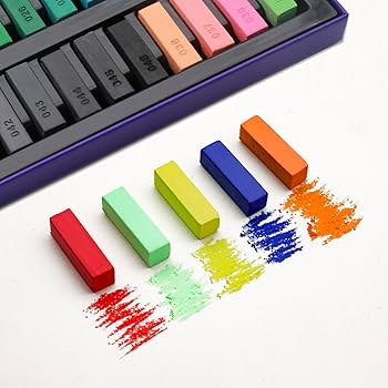 Amazon.co.jp: Artecho ソフトパステル 50個 48色 蛍光色4色入り